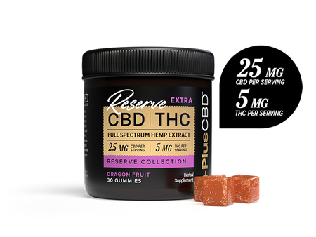 Reserve EXTRA CBD Gummies | 25mg CBD, 5mg THC 30ct